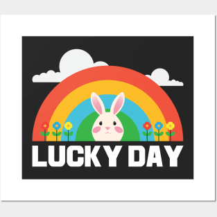Funny Lucky Bunny Posters and Art